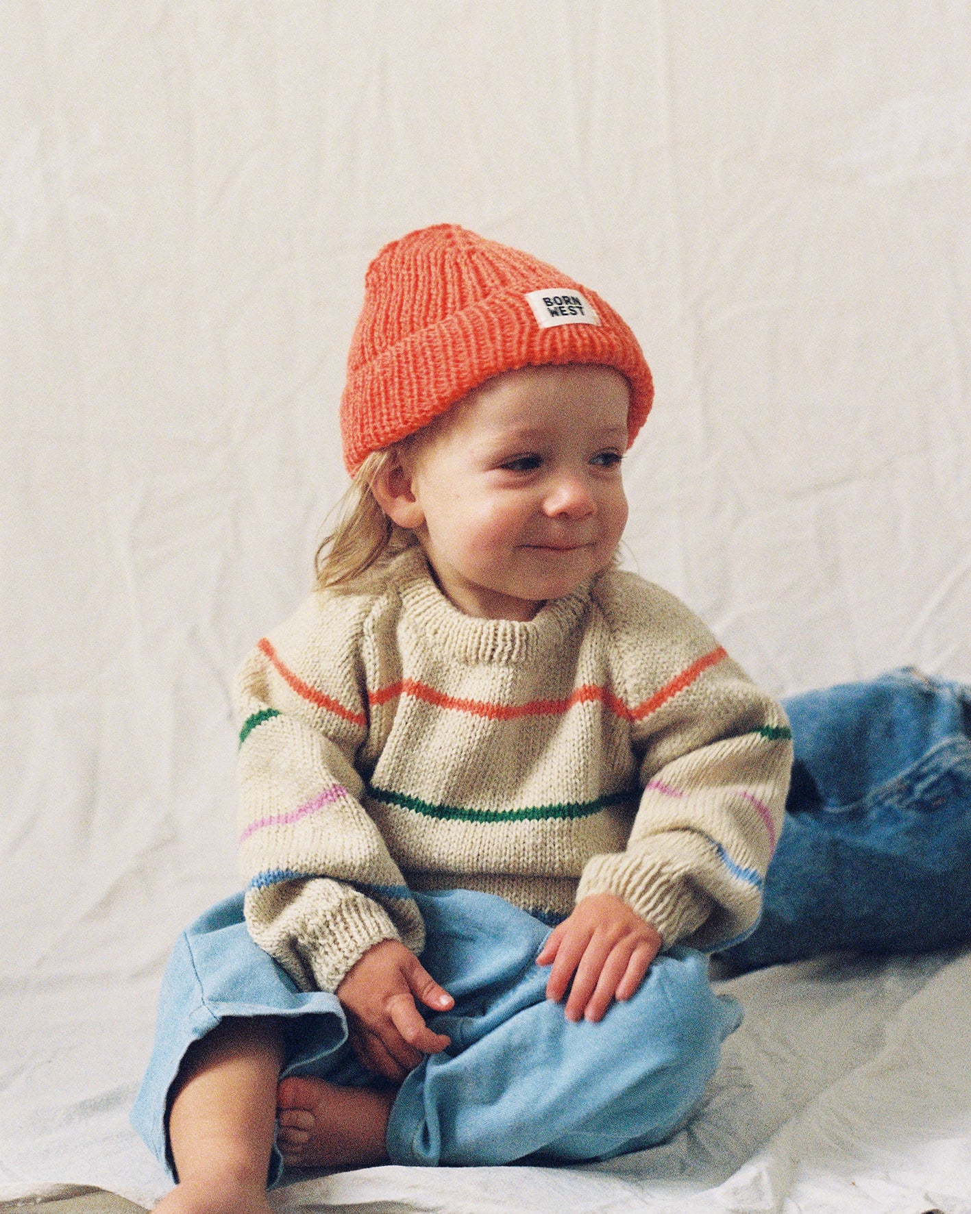 Born West - Hand Knitted Beanie - Apricot