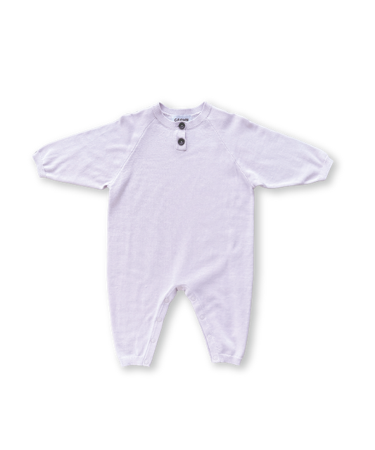 Grown - Organic Essential Starsuit - Lilac Ice