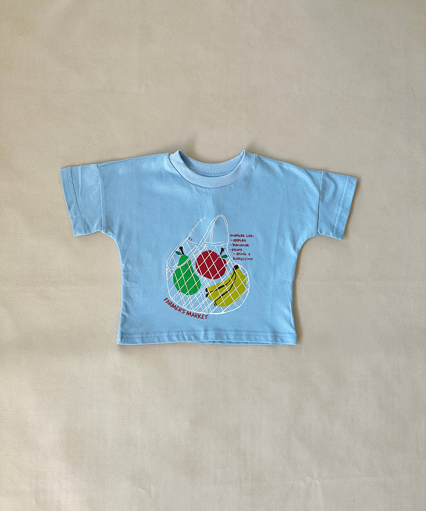 Tiny Trove - Farmers Market Tee - Sky