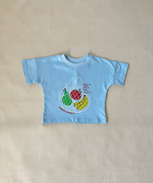 Tiny Trove - Farmers Market Tee - Sky