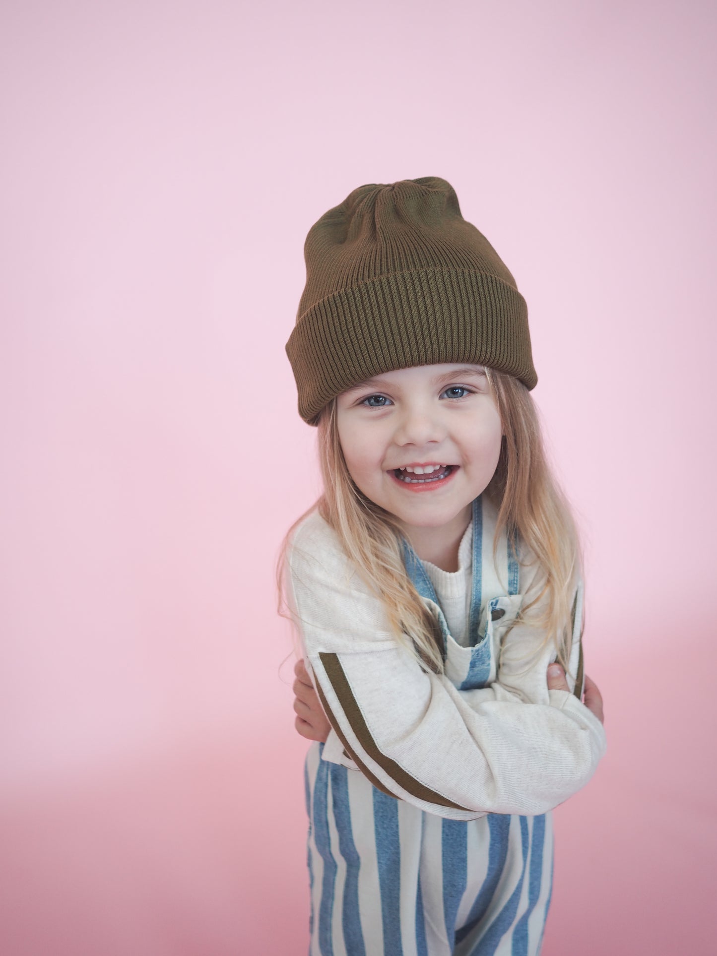 Grown - Long Sleeve Stripe Tee - Coconut