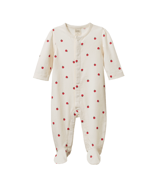 Nature Baby - Lucy Suit - Raspberry Print