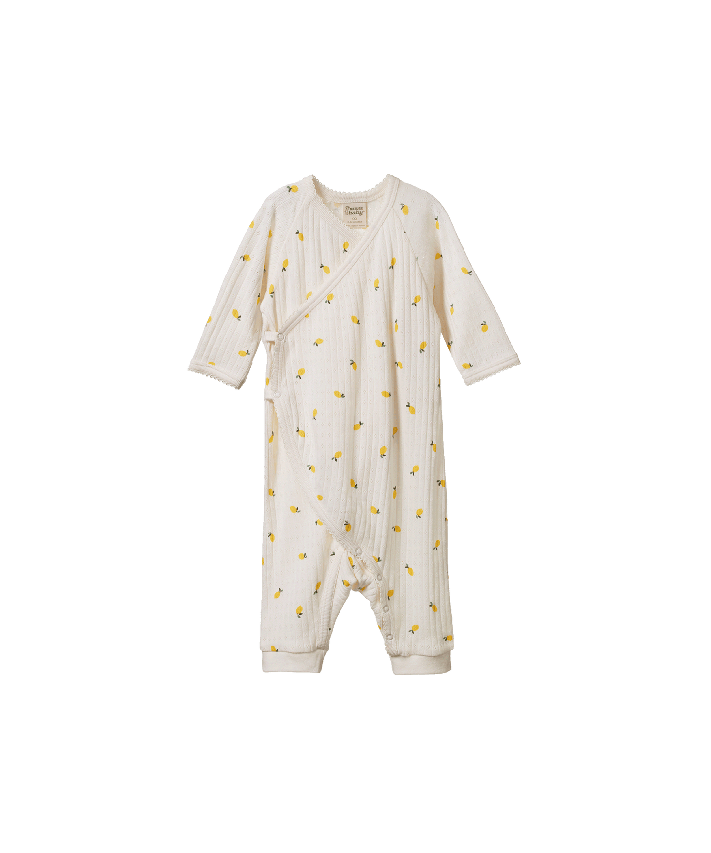 Nature Baby - Pointelle Kimono Stretch and Grow - Lemon