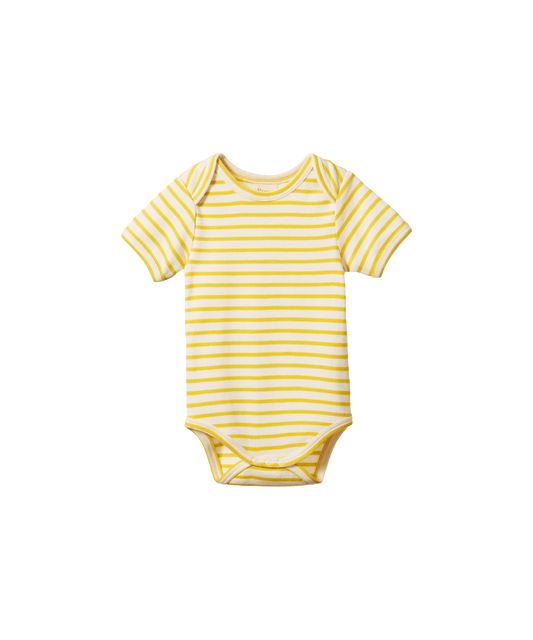 Nature Baby - Short Sleeve Bodysuit - Sunburst Sailor Stripe