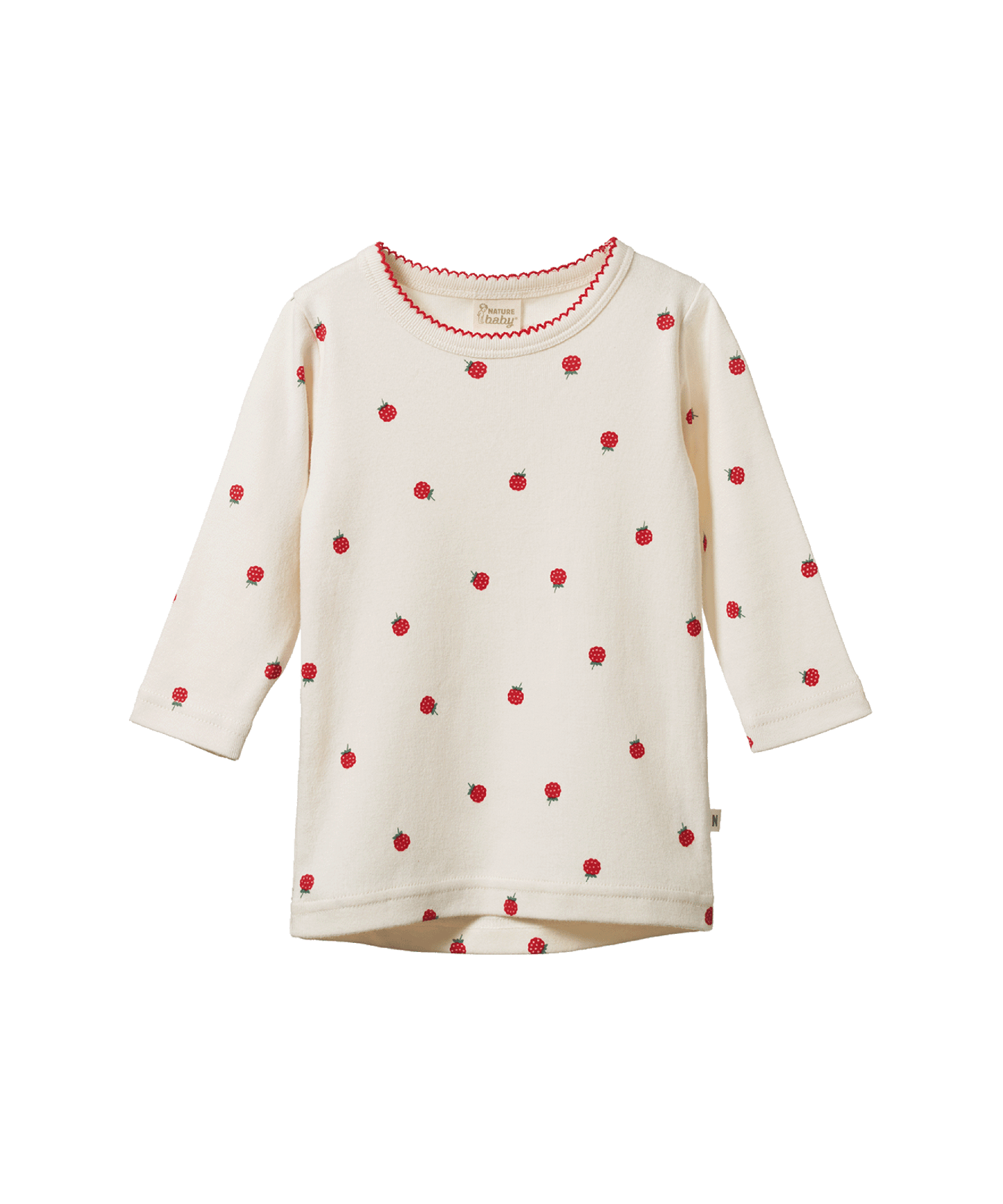 Nature Baby - Long Sleeve Cloud Tee - Raspberry Print