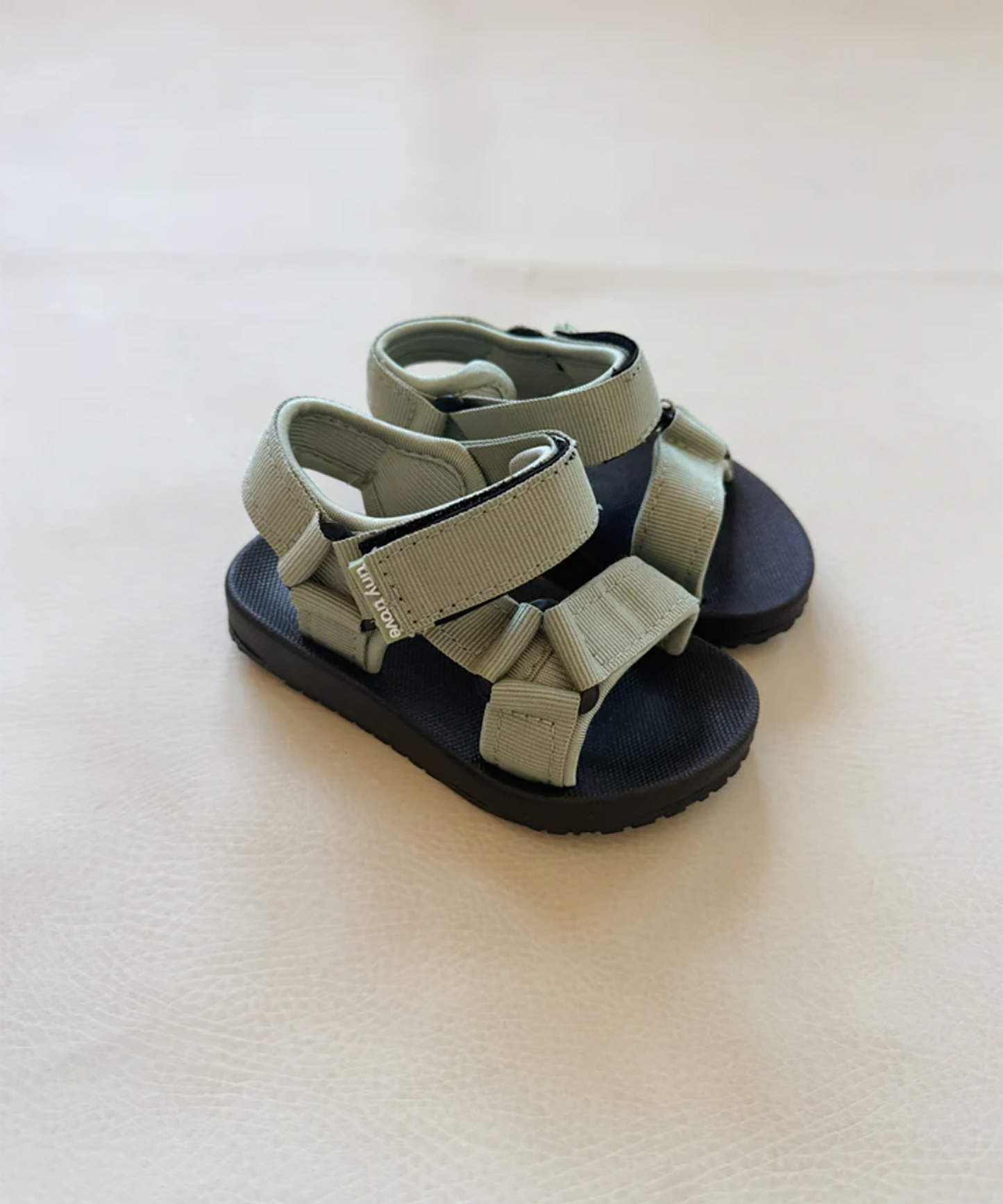 Tiny Trove - Olympia Velcro Sandals - Sage