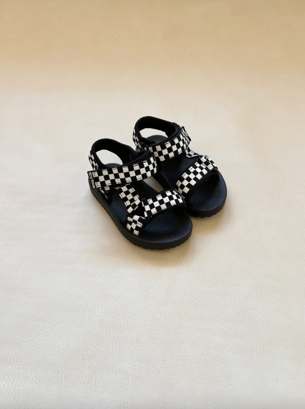 Tiny Trove - Olympia Velcro Sandals - Checkerboard