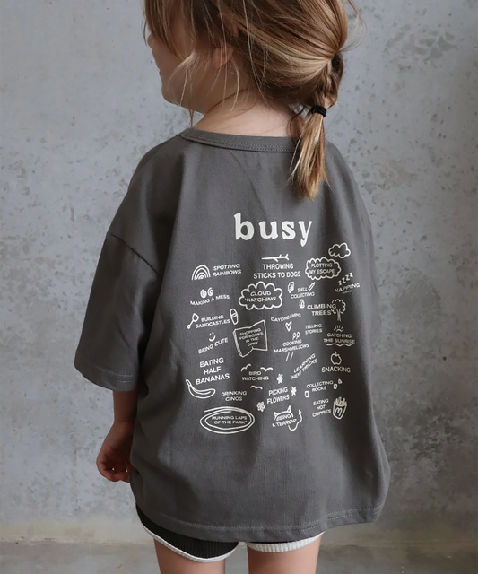 Lenn Label - Busy Tee - Charcoal