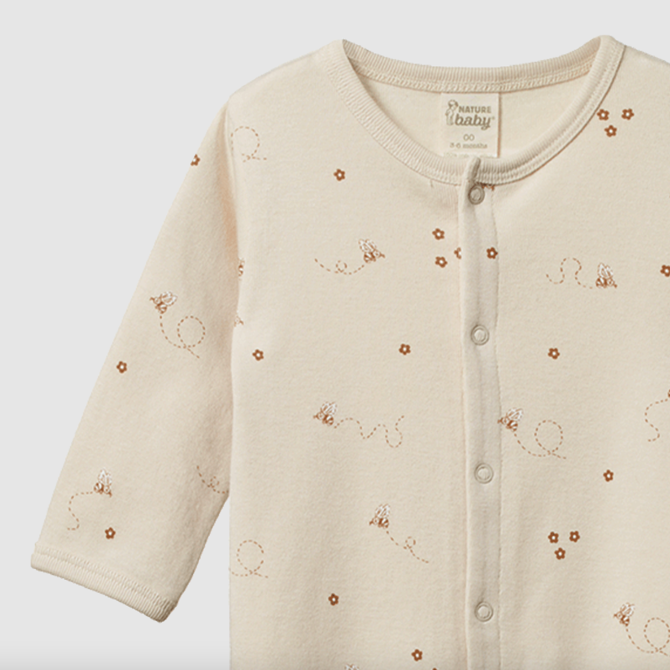 Nature Baby - Cotton Stretch and Grow - Bumble Bee Print