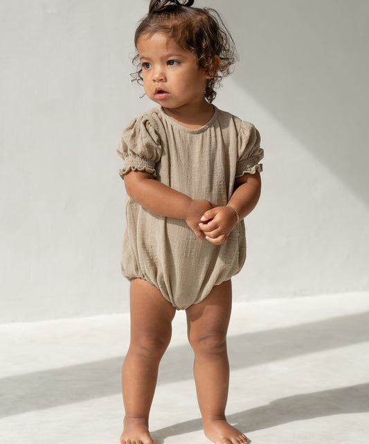 Illoura the Label - Summer Meadow Romper - Mushroom