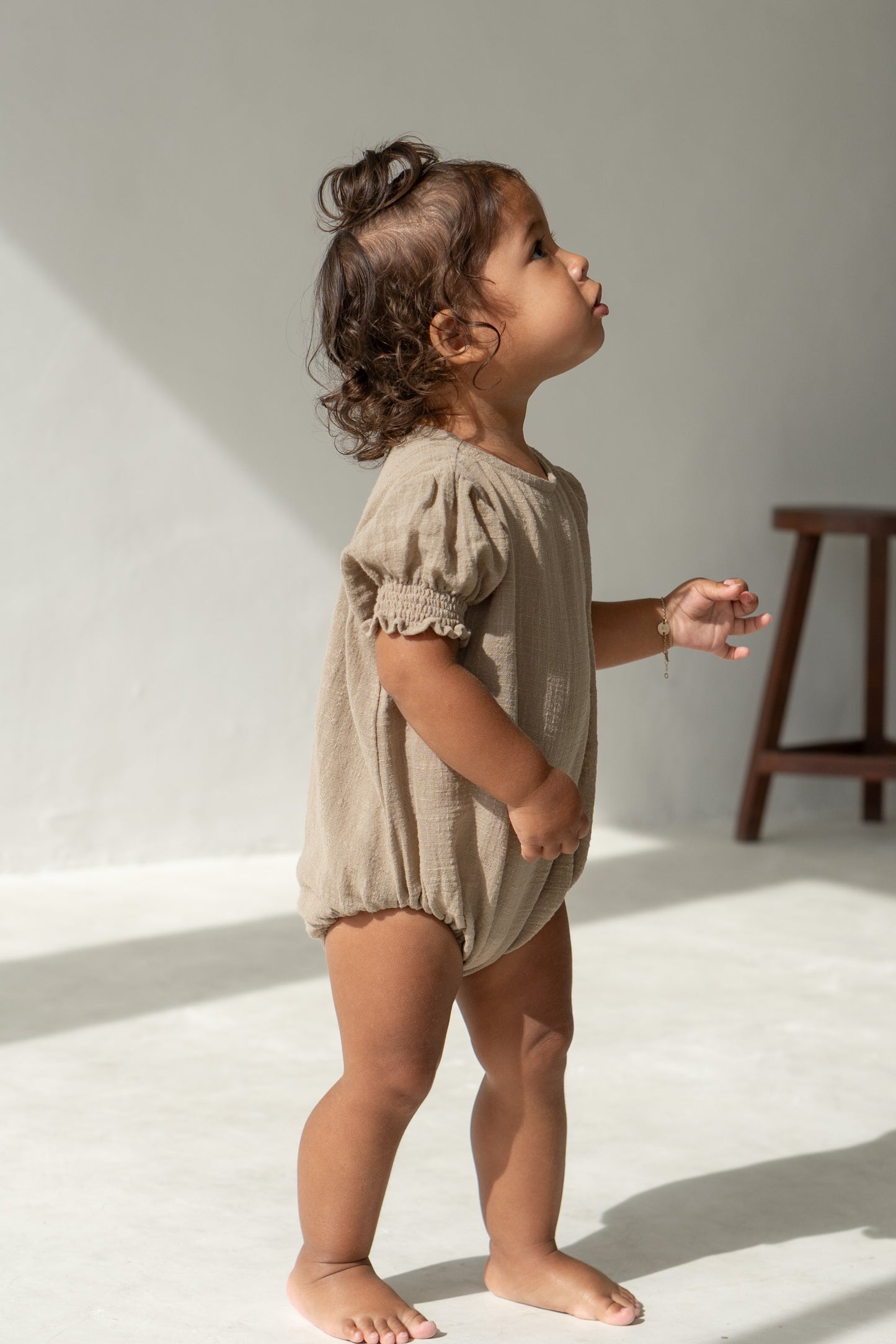 Illoura the Label - Summer Meadow Romper - Mushroom