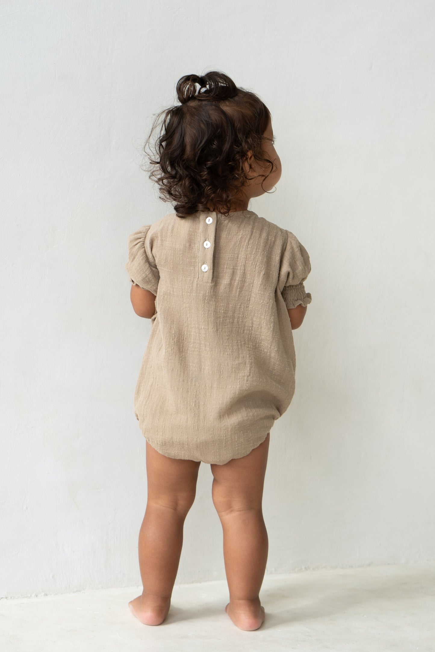 Illoura the Label - Summer Meadow Romper - Mushroom