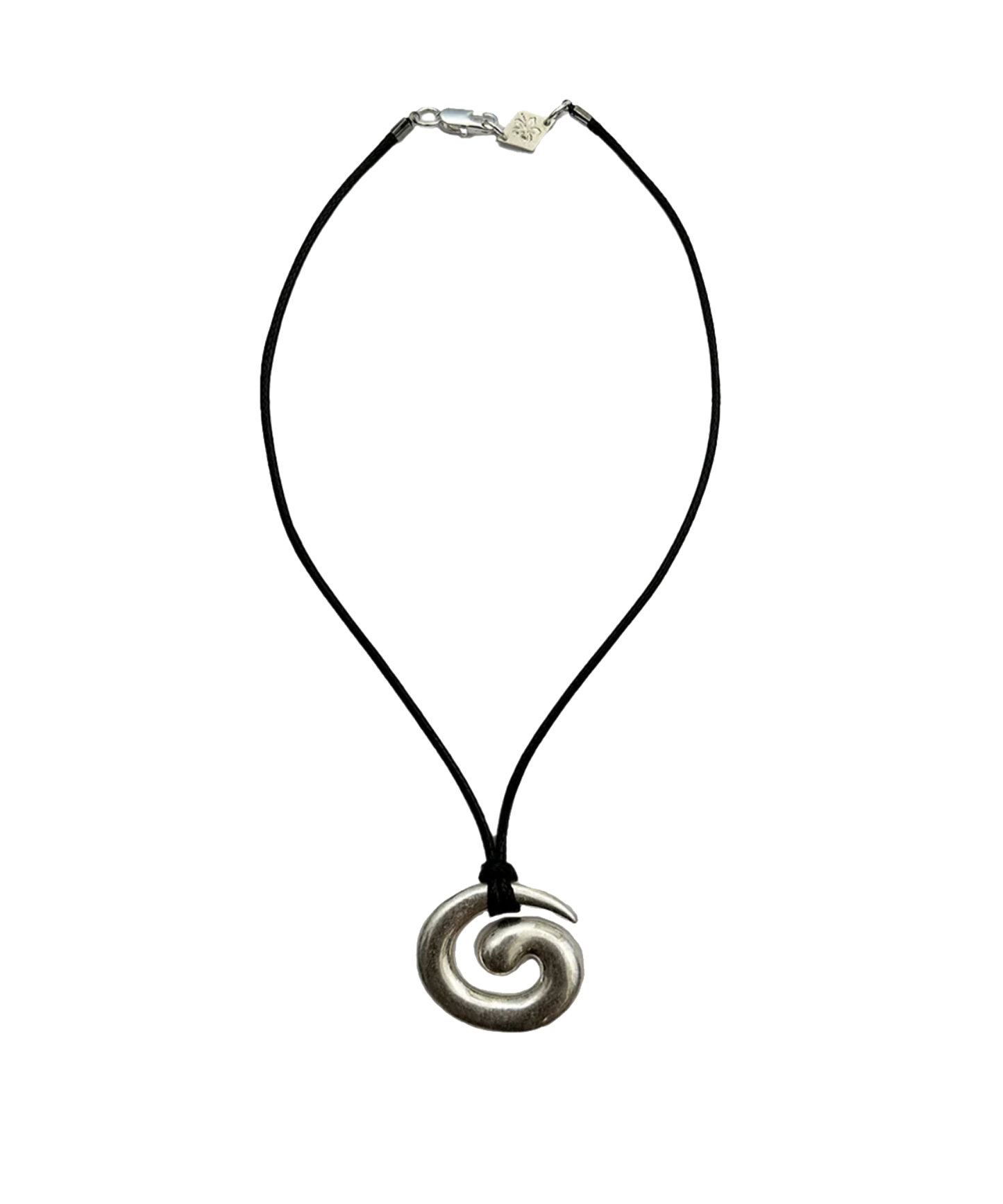 Briwok - Swirl Necklace - Black/Silver