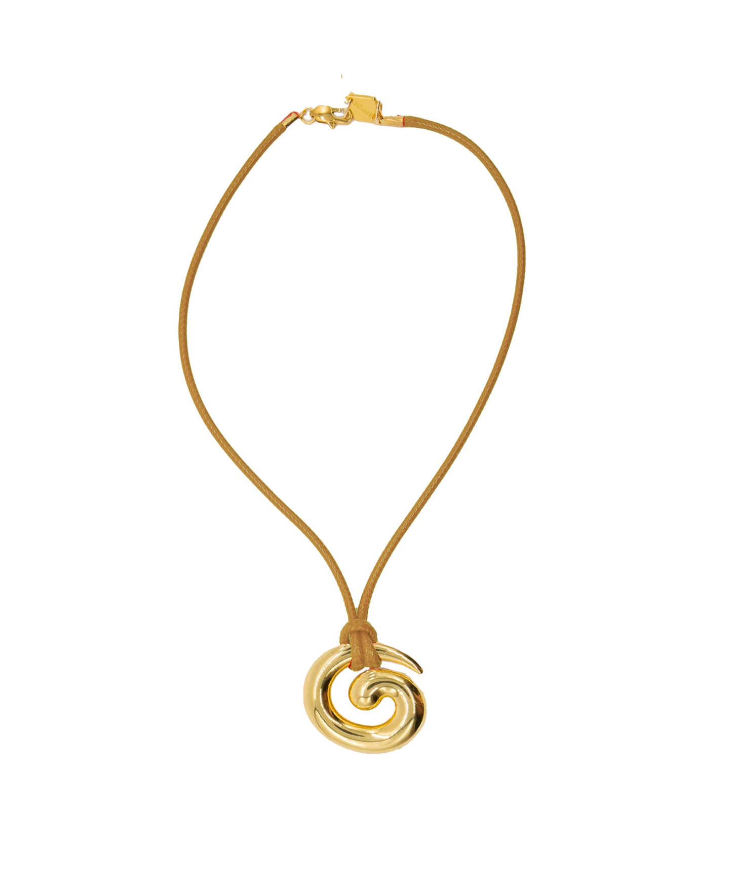 Briwok - Swirl Necklace - Camel/gold