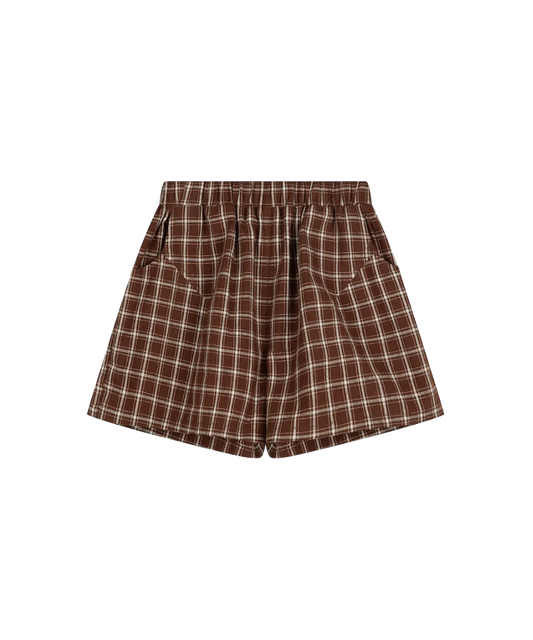 Lenn Label - Check Short - Chocolate