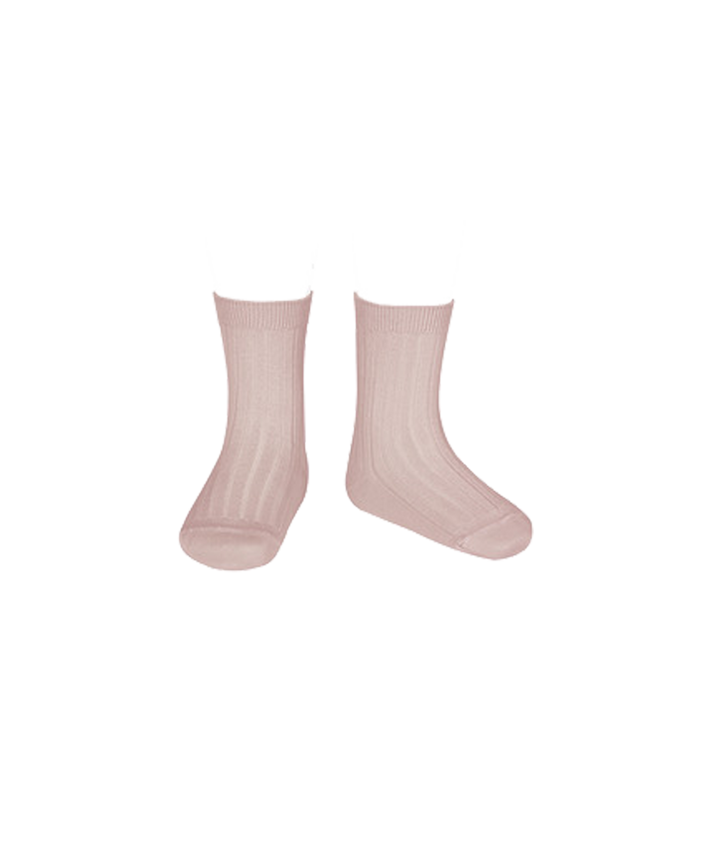 Condor - Rib Short Sock - Rosa Empolvado,