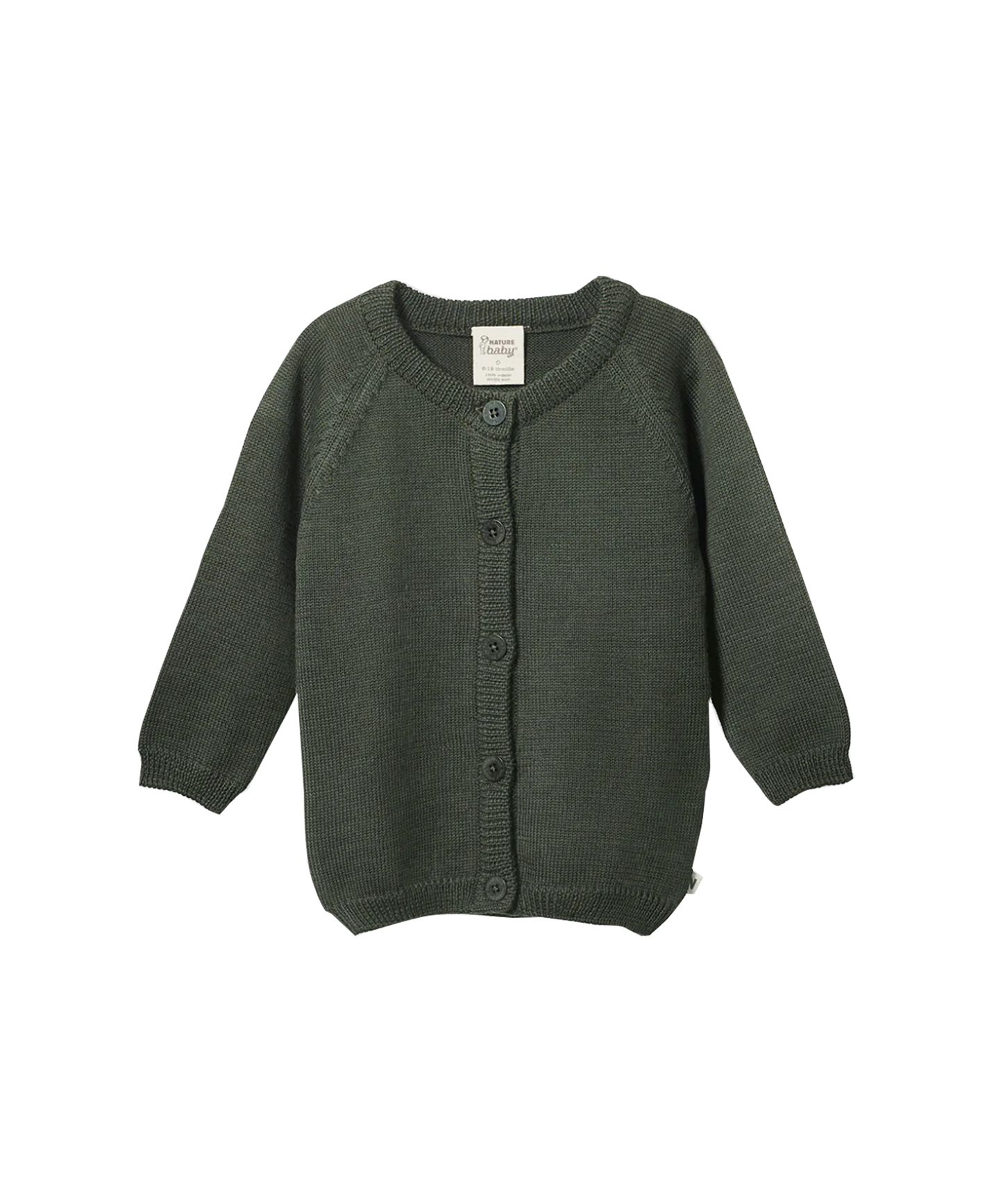 Nature Baby - Merino Knit Cardigan - Thyme