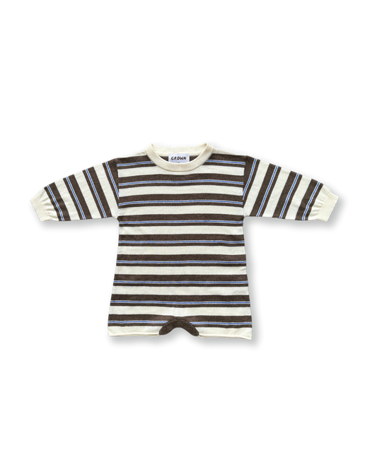 Grown - Sardine Stripe Romper