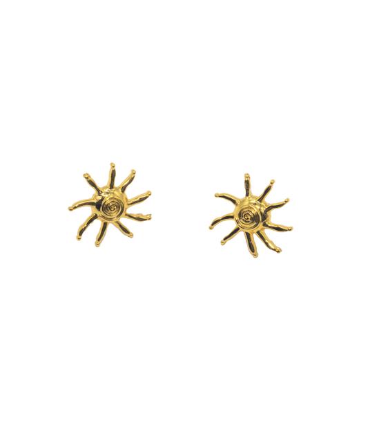 Briwok - Tangalooma Sun Stud Earrings - Gold