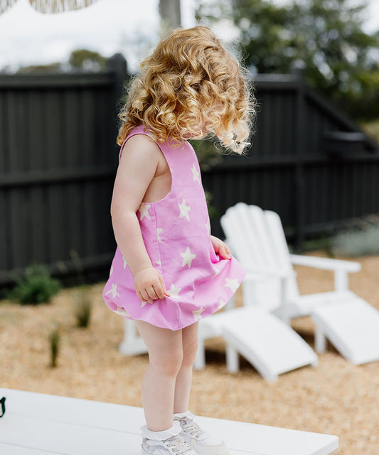 Sunday Siblings - The Mackenzie Dress and Bloomers - Pink