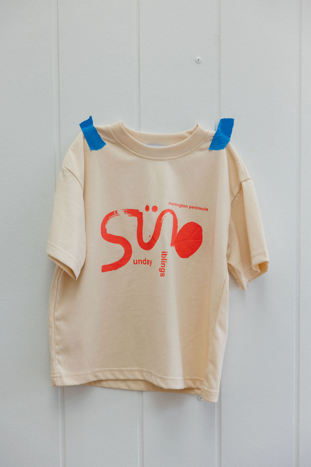 Sunday Siblings - Il Sole Tee - Bone/Red