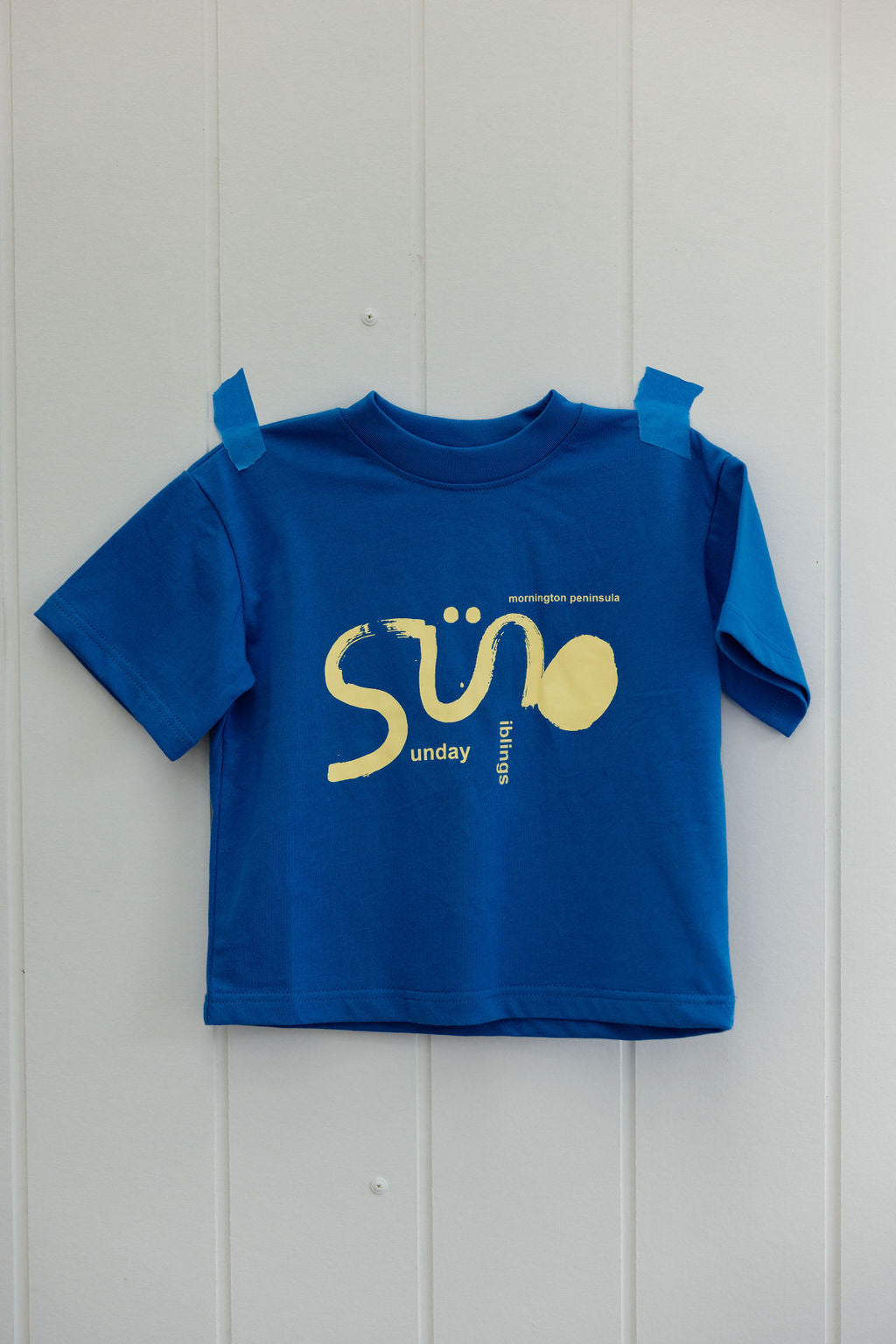 Sunday Siblings - Il Sole Tee - Blue/Yellow